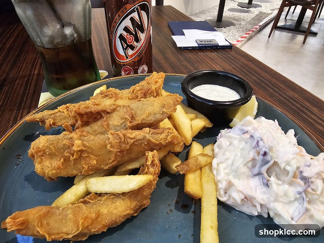 Fish and Chips with A&W Root Beer