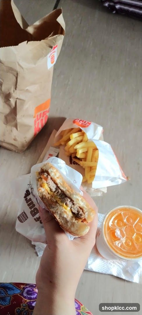 Burger, Fries, and Drink