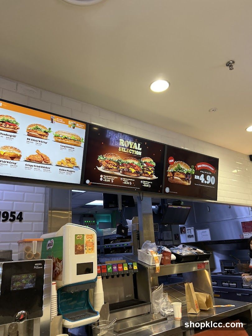 Fast Food Menu Display