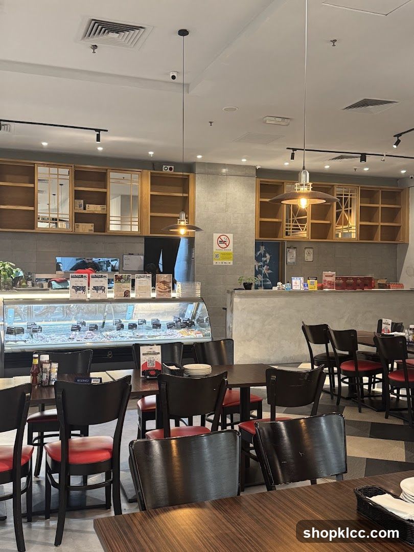 Restaurant Interior with Display Case