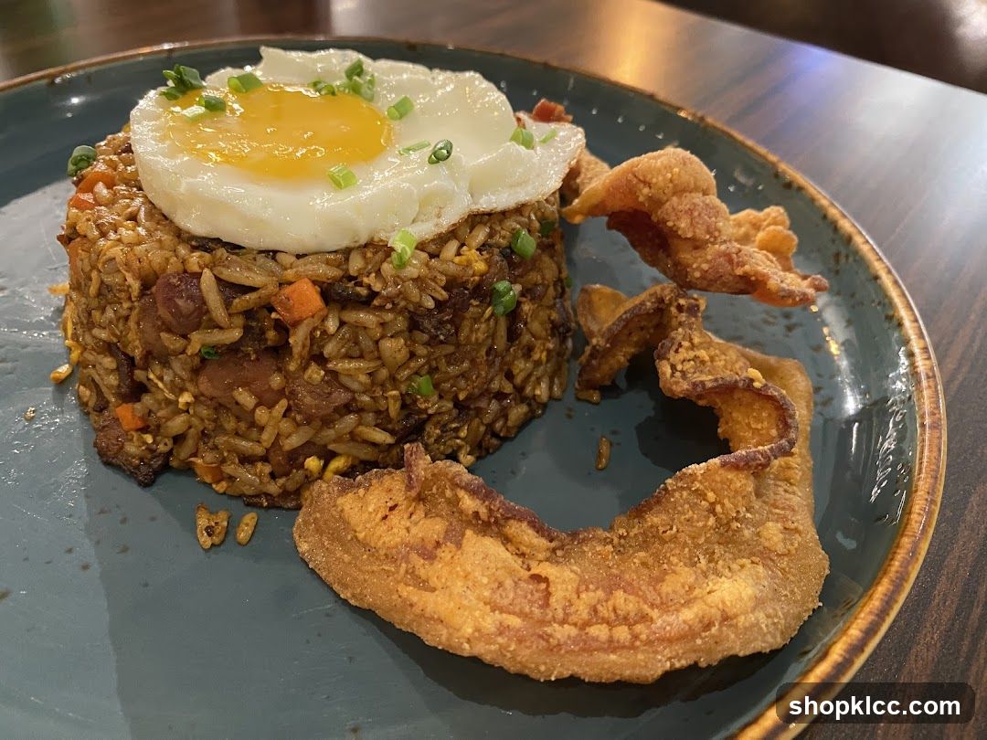 Fried Rice with Fried Chicken Skin and Fried Egg