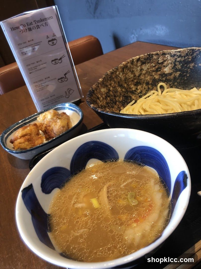 Tsukemen Instructions and Meal