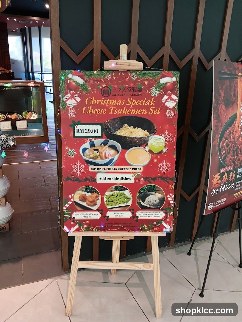 Christmas Special Cheese Tsukemen Set Menu