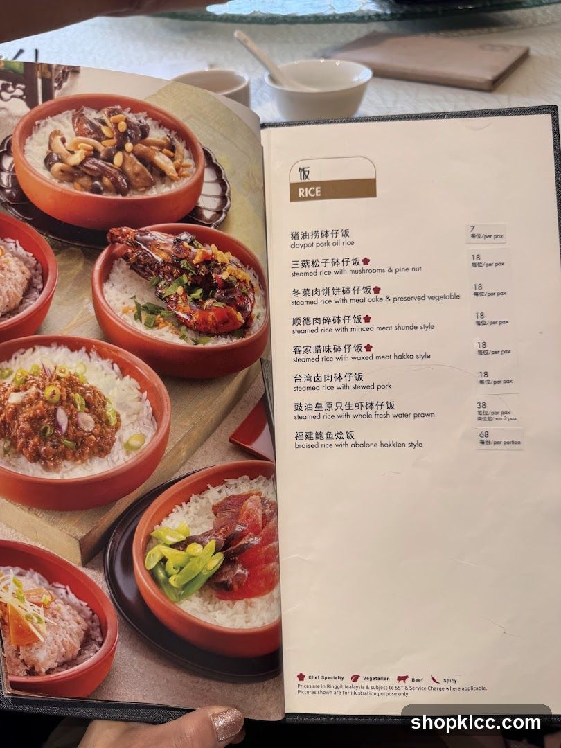 Rice Menu
