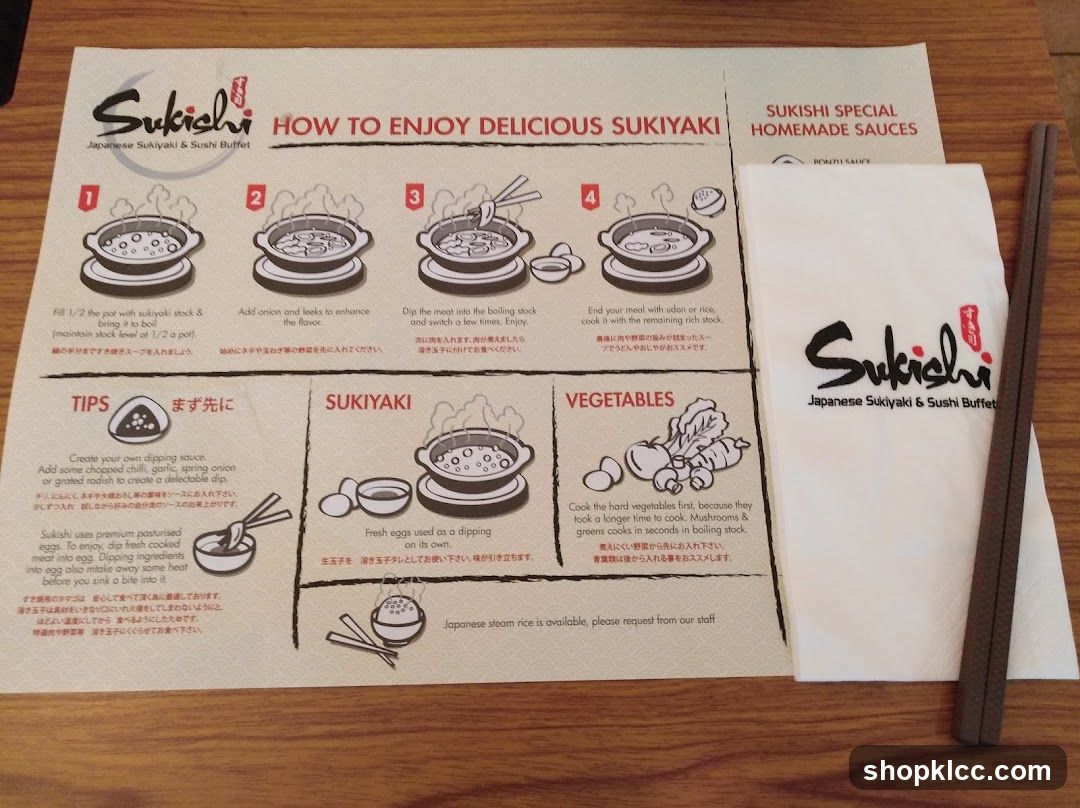 Sukishi Sukiyaki Instructions