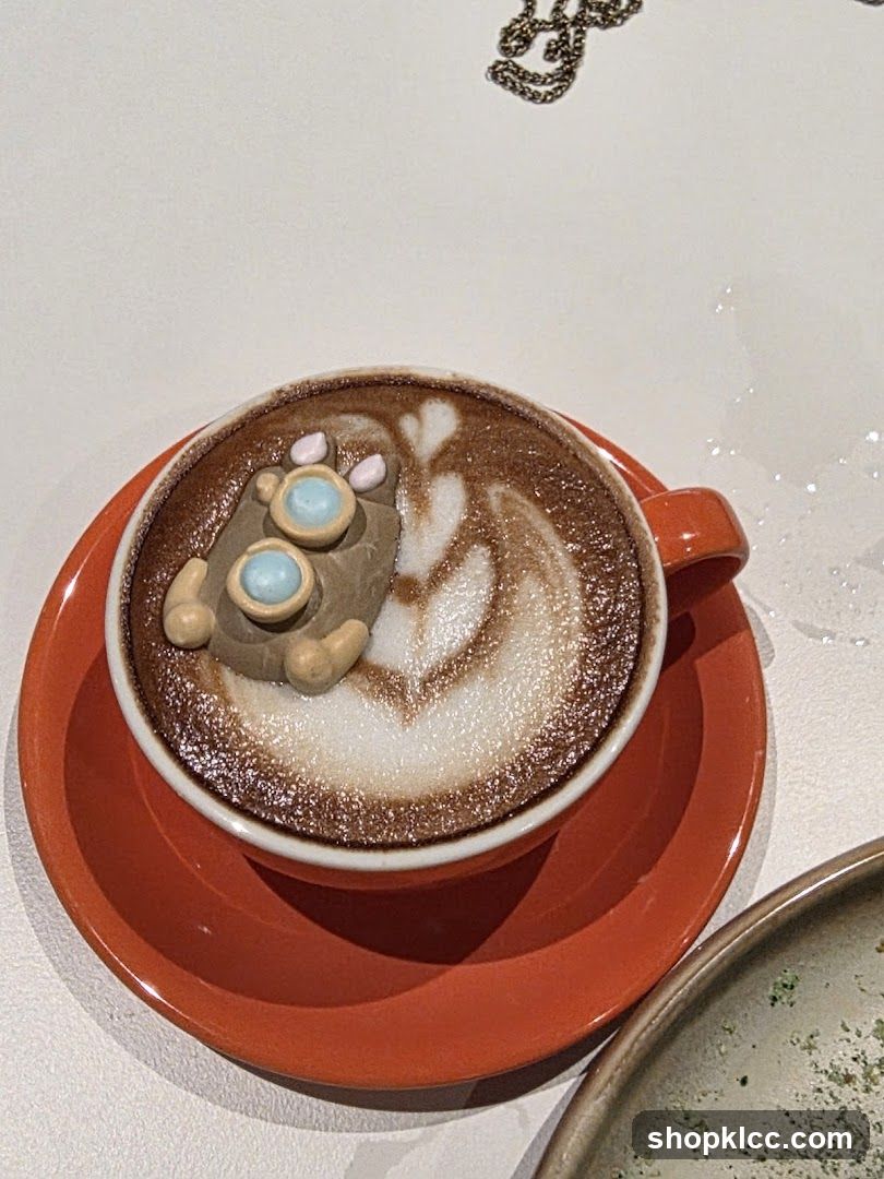 Latte with Animal-Shaped Marshmallow