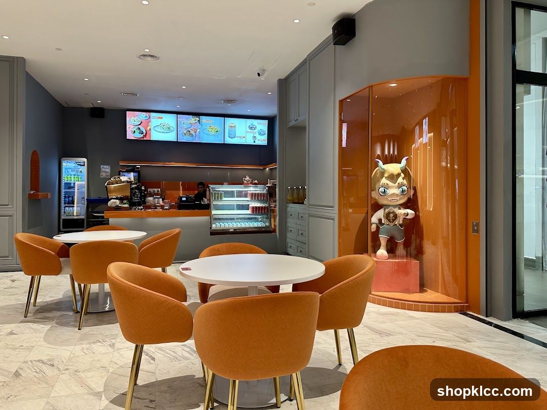 Cafe Interior with Seating and Display