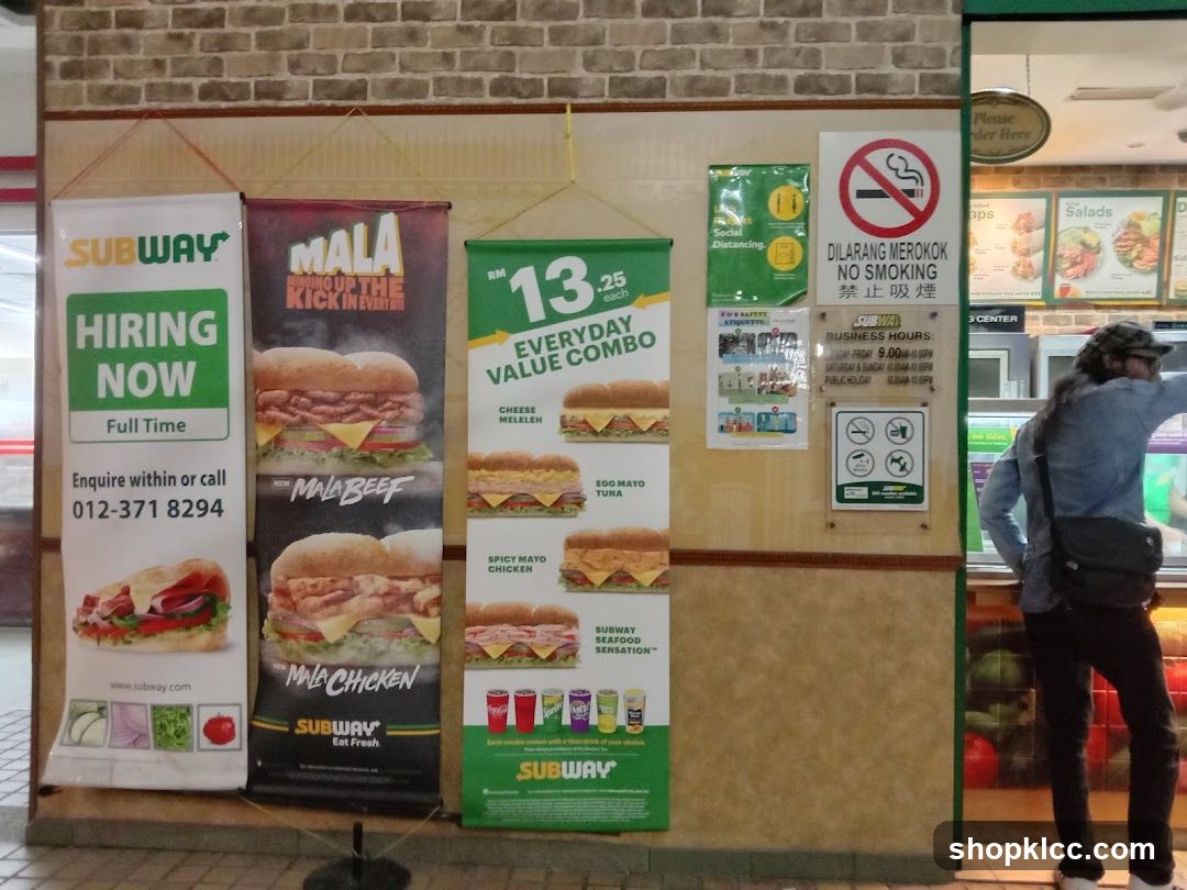 Subway Promotions and Hiring Banner