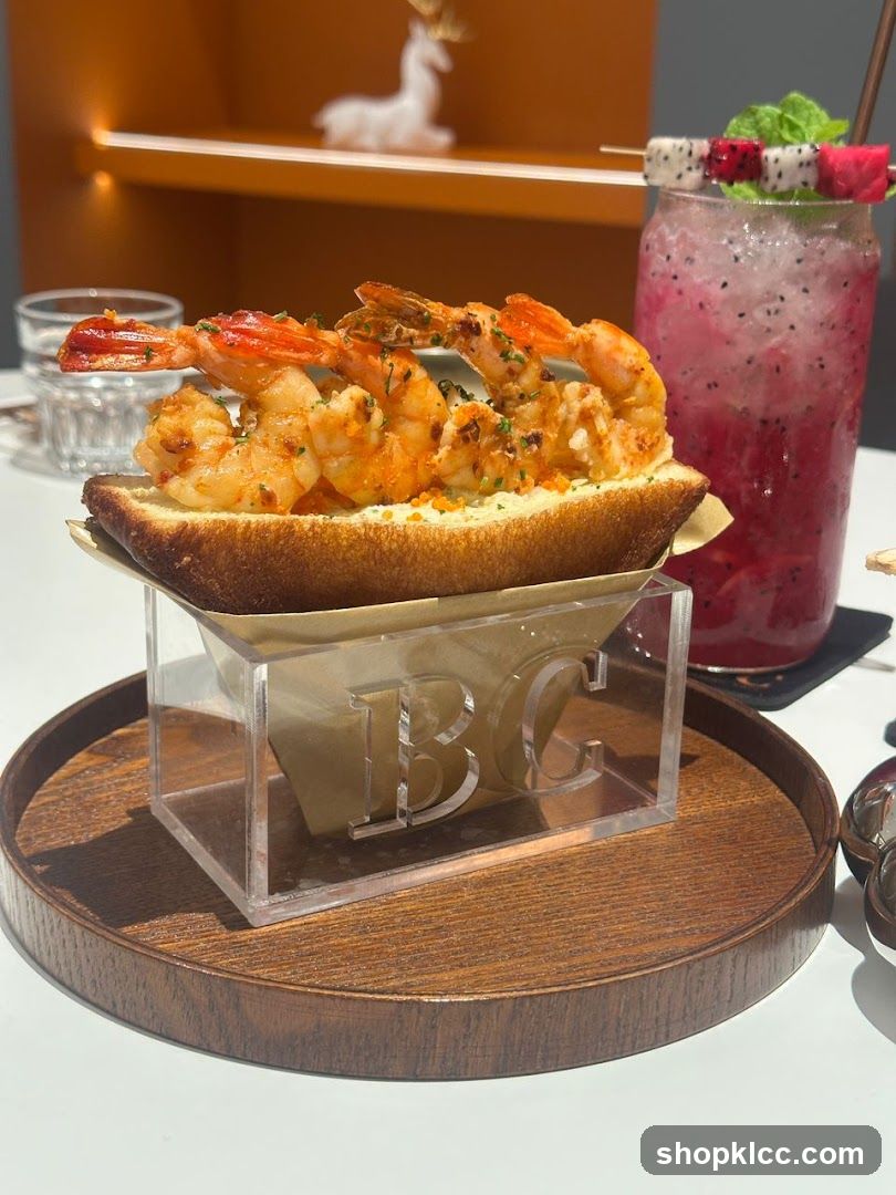 Shrimp Roll and Dragon Fruit Drink