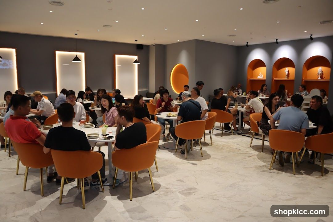 Restaurant Interior with Patrons