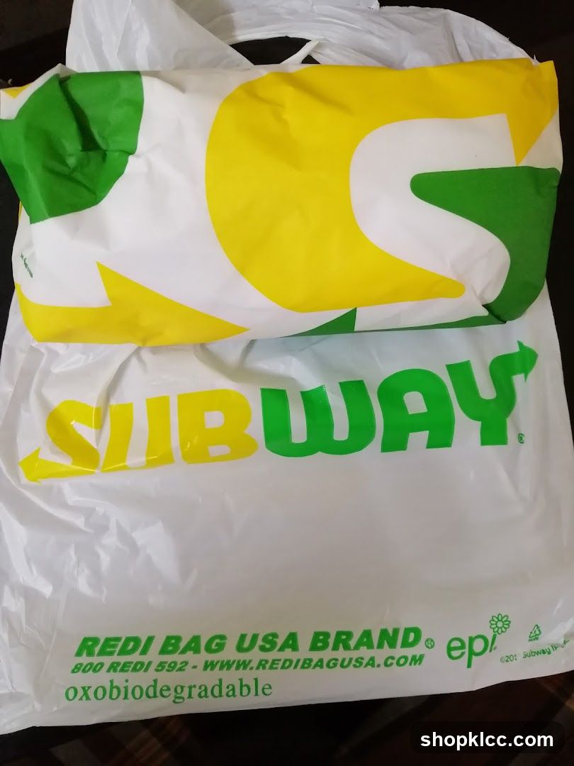 Subway Bag and Sandwich Wrapper