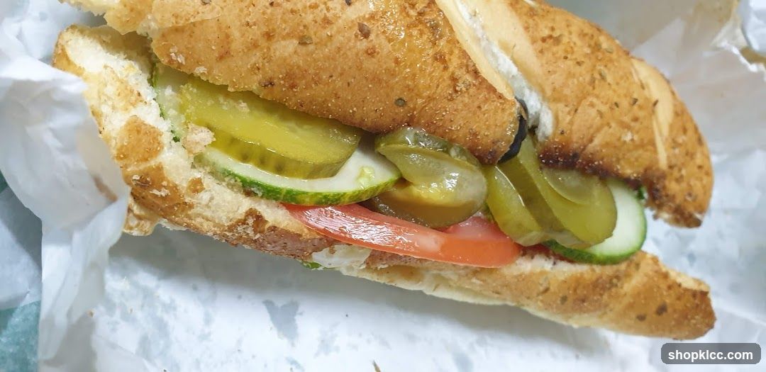 Sandwich with Pickles and Tomato