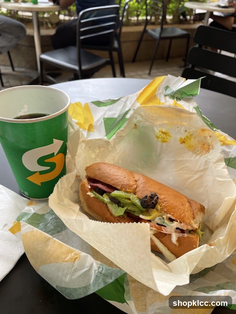 Subway Sandwich and Drink