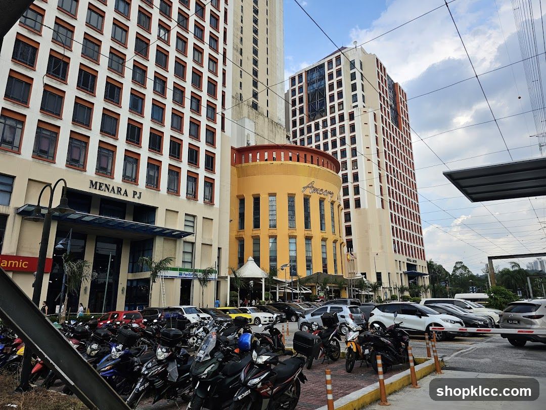 Cityscape with Buildings and Vehicles