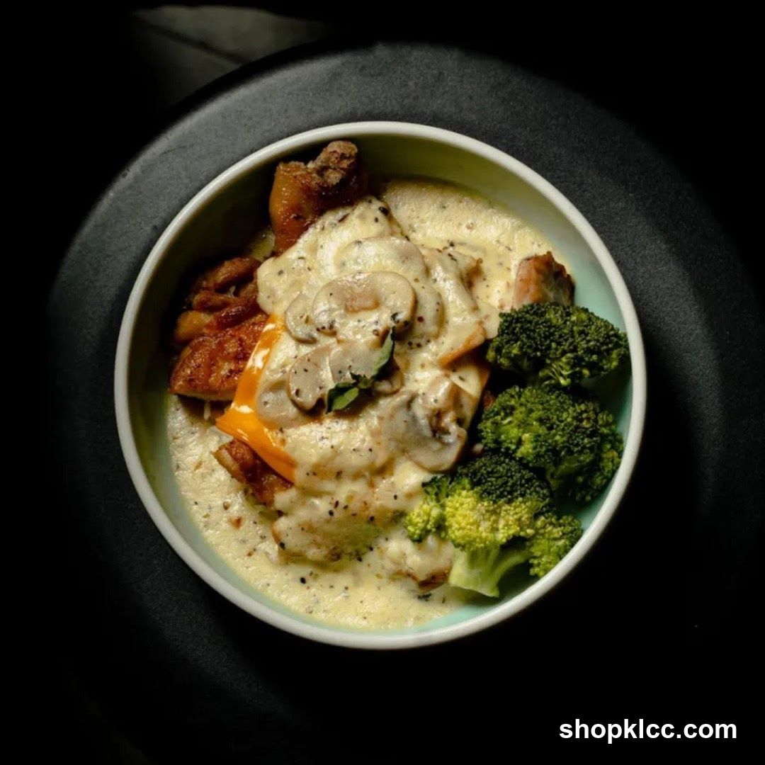 Creamy Mushroom Chicken with Broccoli