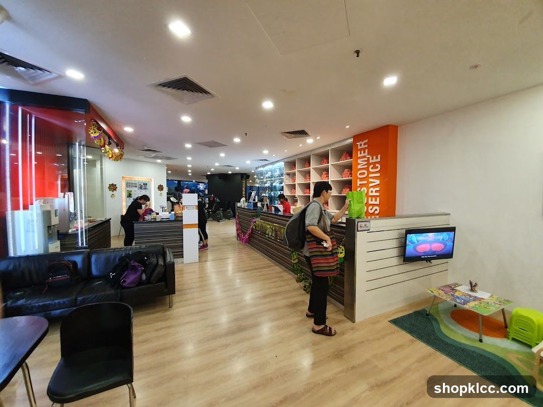 Gym reception area