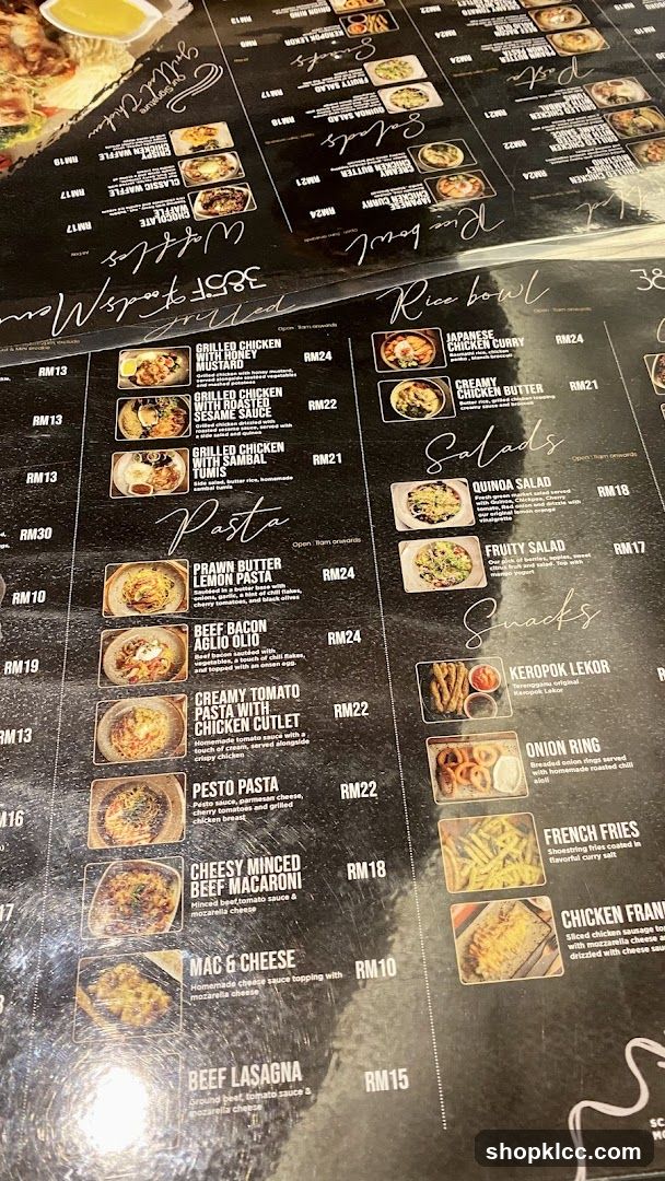 385°F Foods Menu
