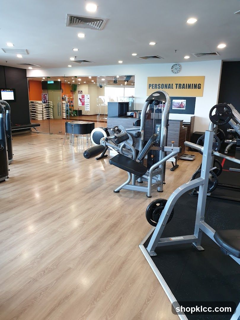 Gym Interior with Exercise Equipment