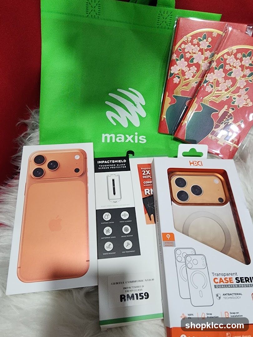 Maxis branded items and phone accessories