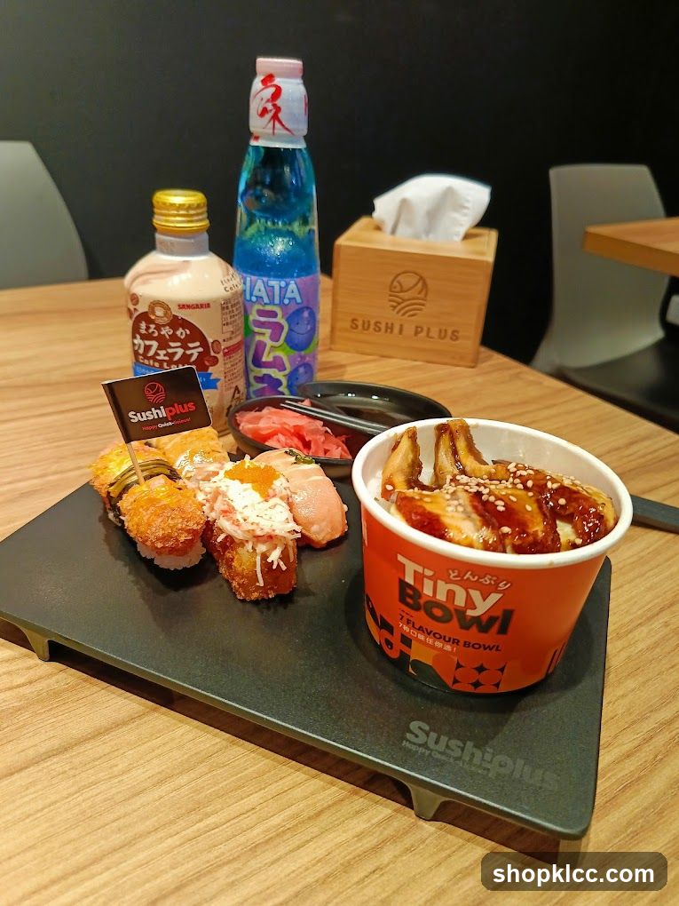 Sushi Platter and Drinks