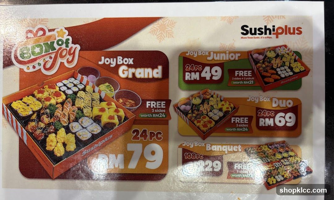 Sushiplus Joy Box Menu