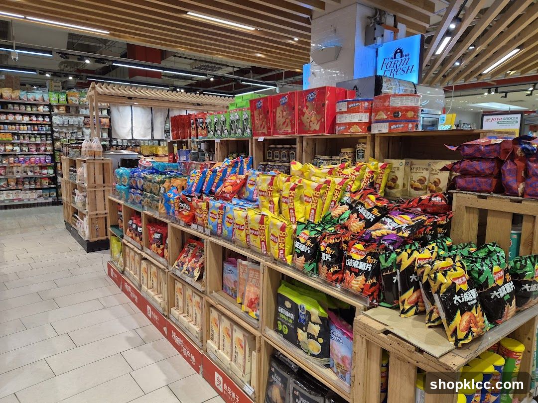 Snack Aisle in a Grocery Store