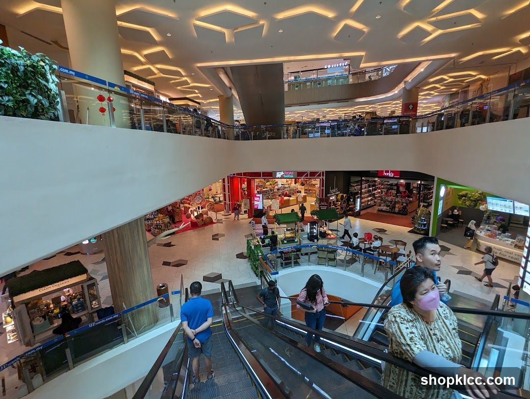 Interior of a multi-level shopping mall