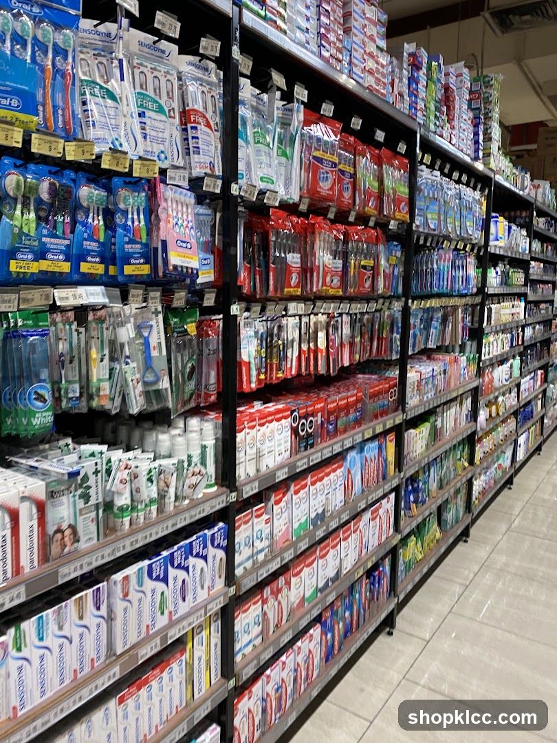 Toothpaste and Toothbrush Aisle