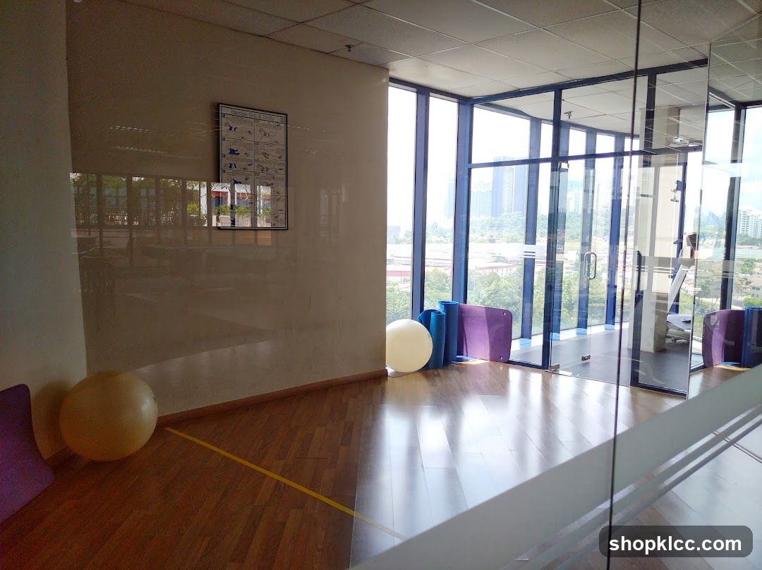 Gym Interior with Exercise Equipment