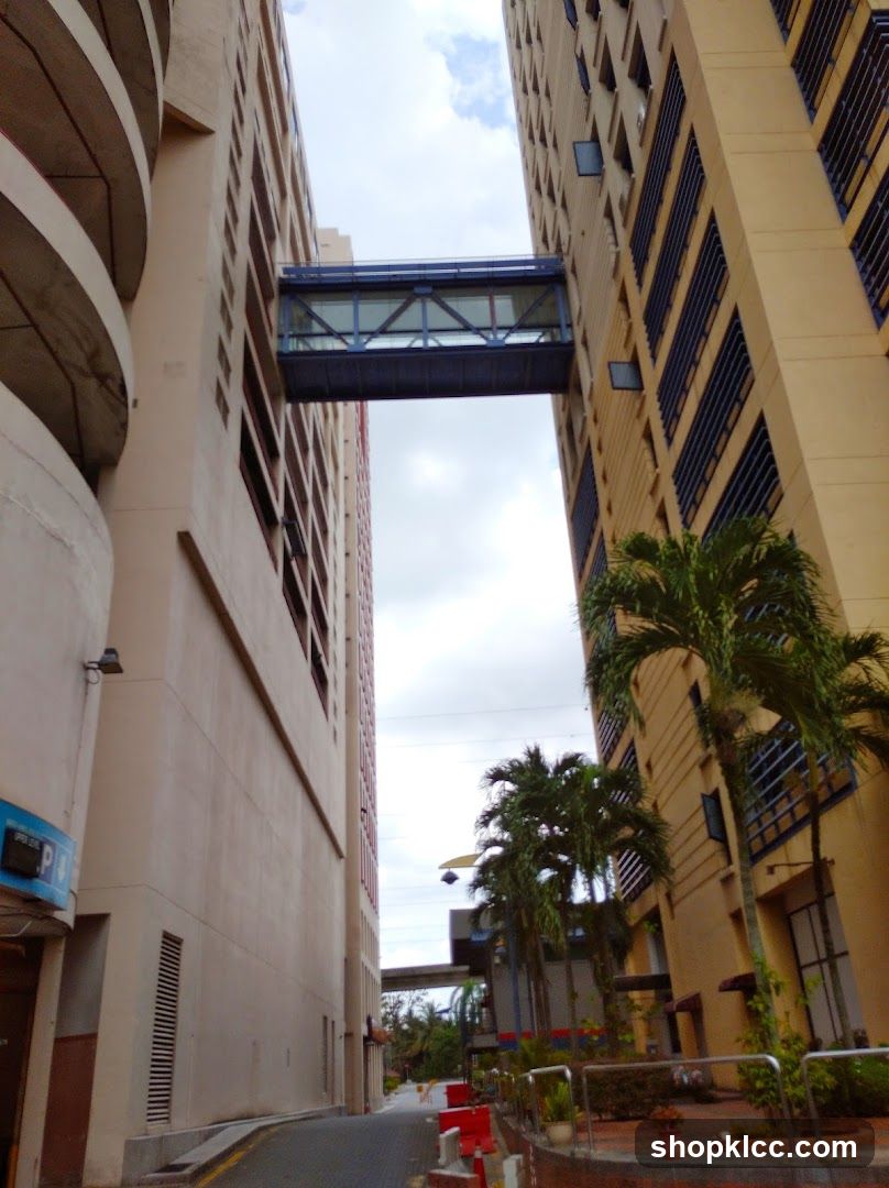 Skybridge connecting two buildings