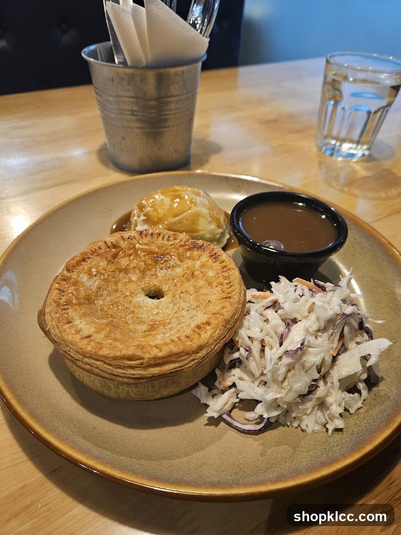 Pie with Mash and Coleslaw