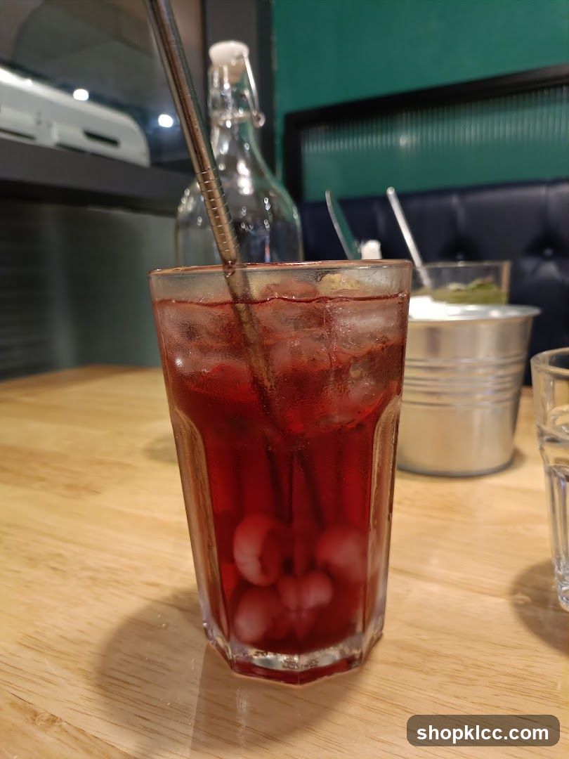 Red Drink with Cherries