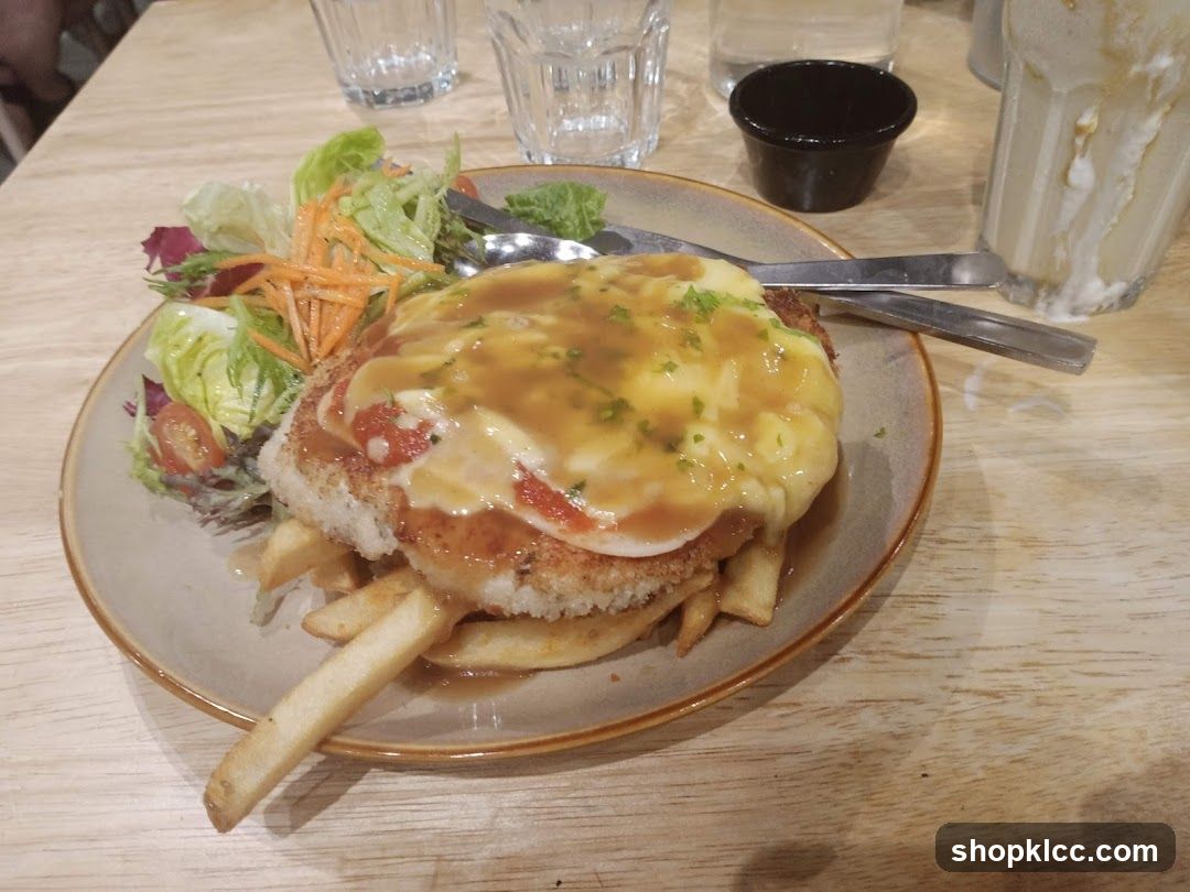Chicken Schnitzel with Fries and Salad