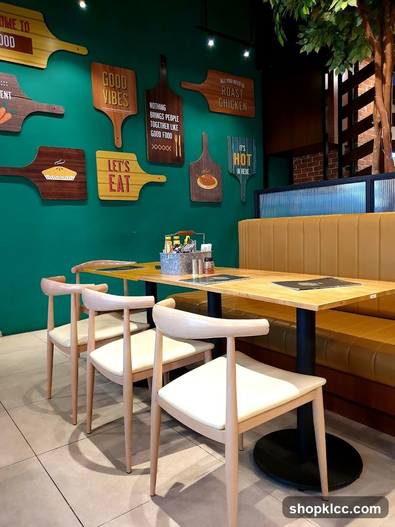 Restaurant Interior with Themed Wall Decor