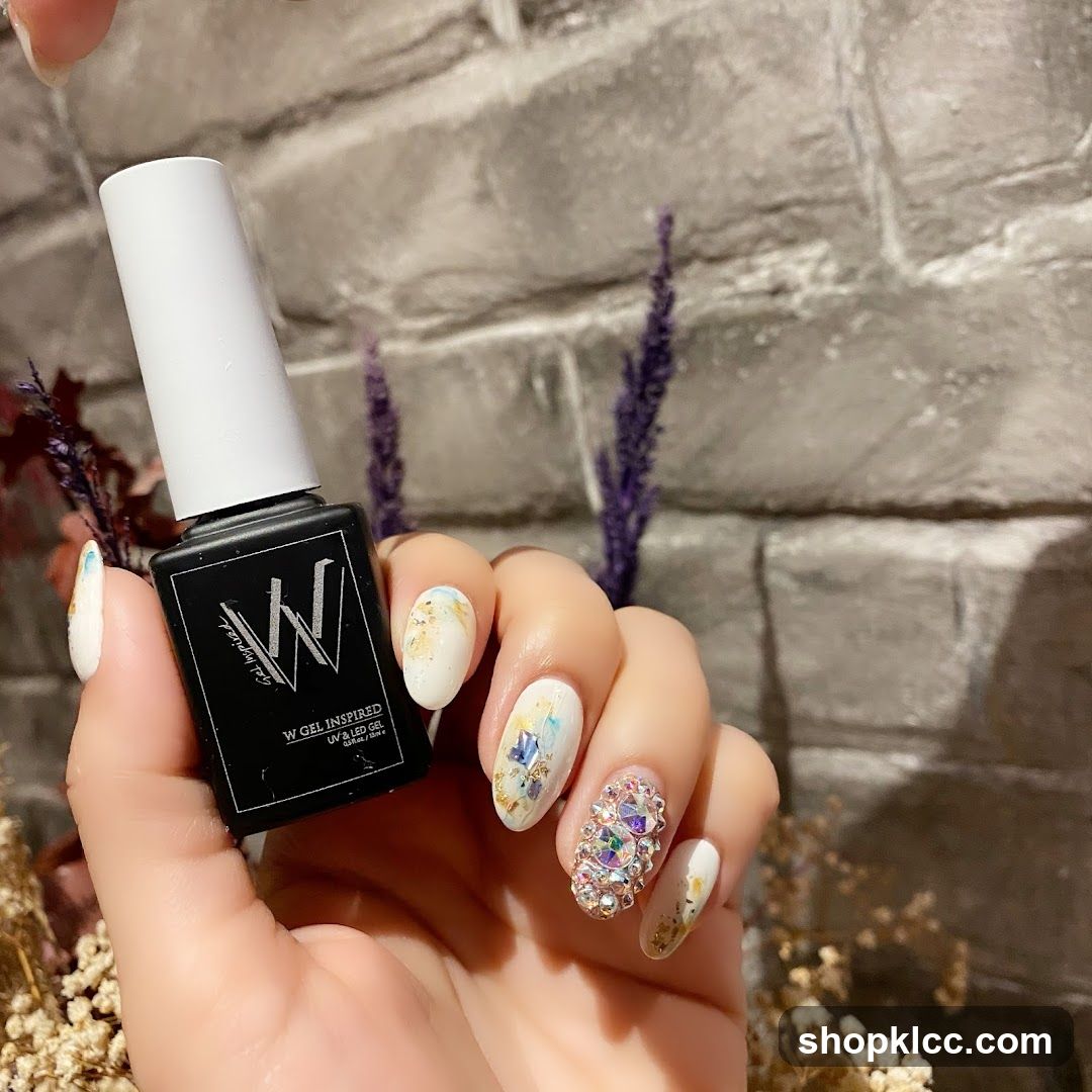 Nail Polish Bottle and Decorated Nails