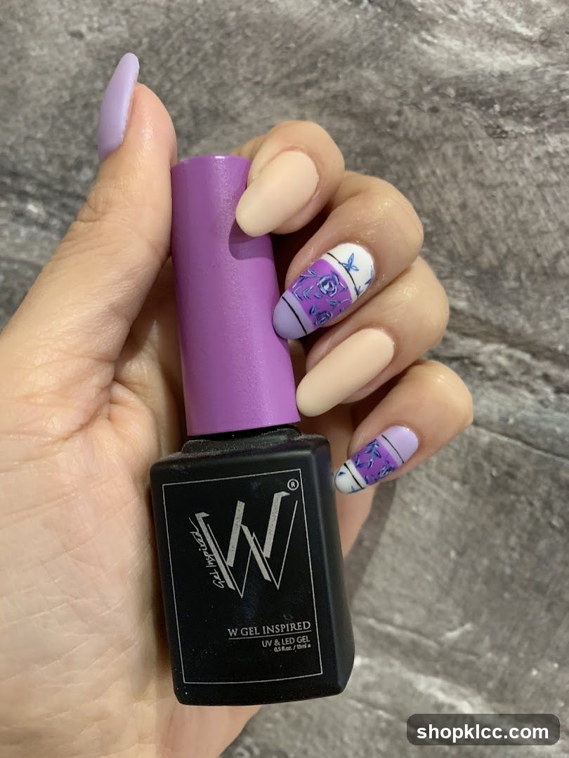 Nail Polish Bottle and Decorated Nails