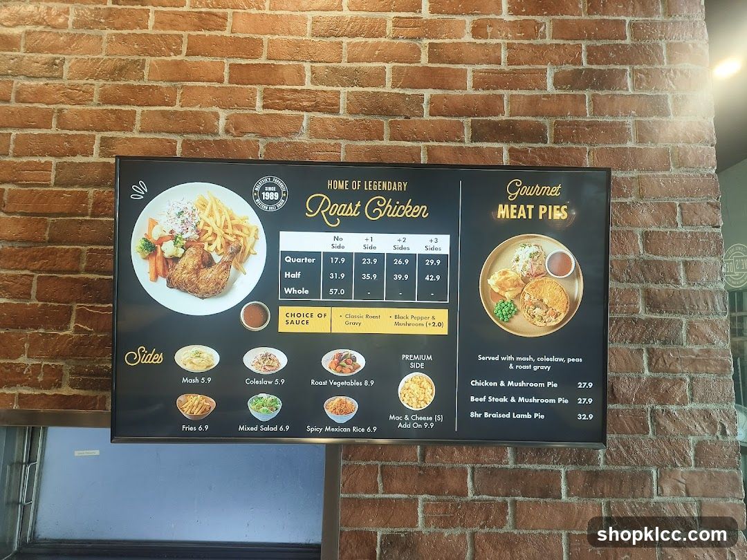 Roast Chicken and Meat Pies Menu