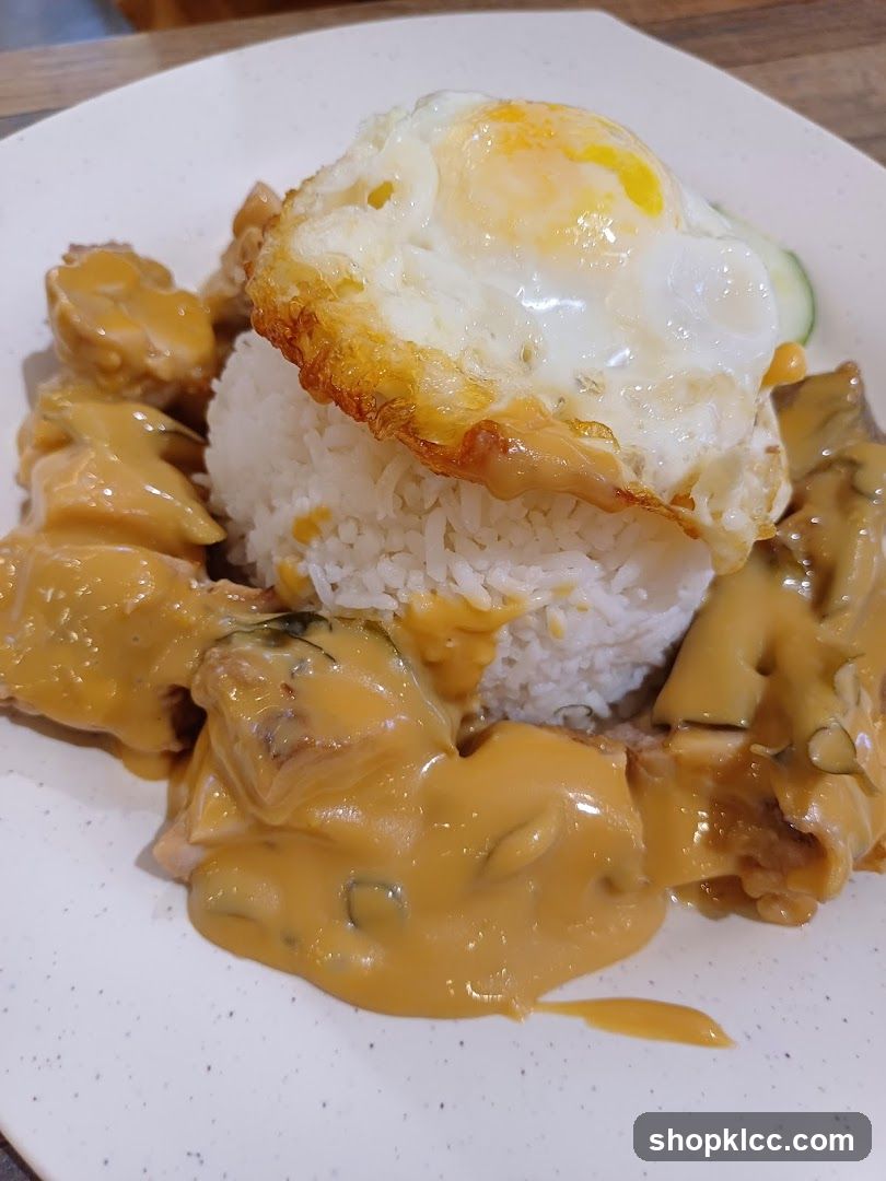Chicken with Rice and Fried Egg
