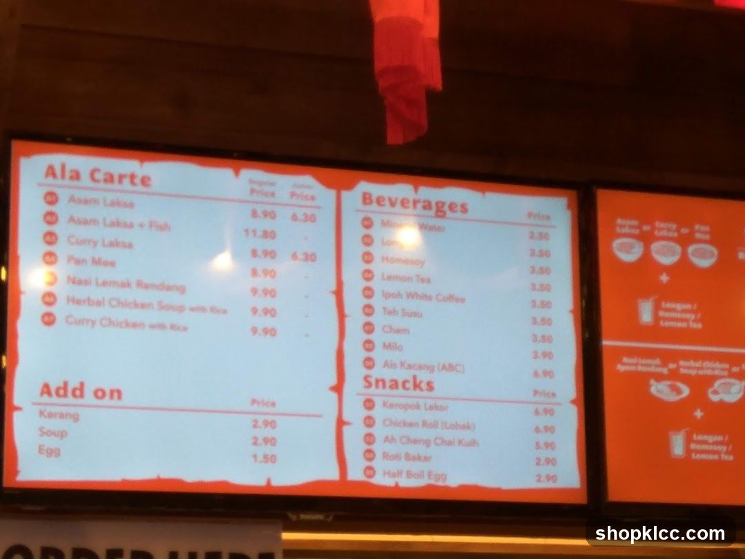 Ala Carte, Beverages, Snacks