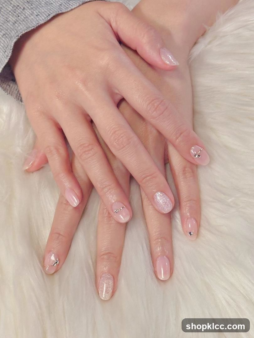 Nails with Glitter and Gems