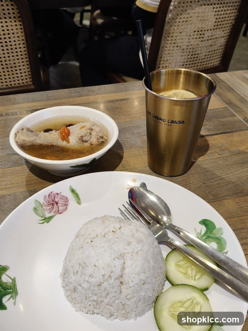 Meal with Soup and Drink