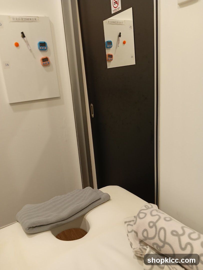 Massage Table with Towels and Timers