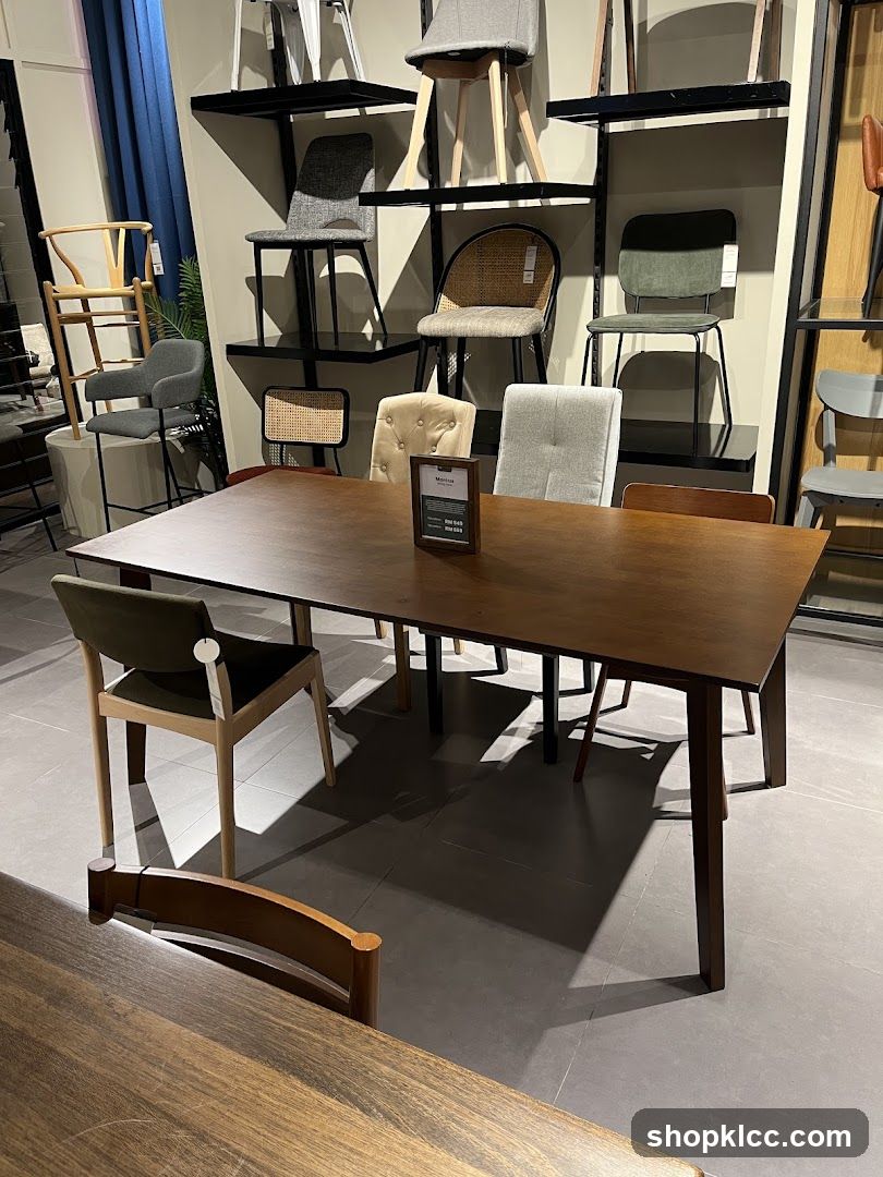 Dining Table and Chairs Display