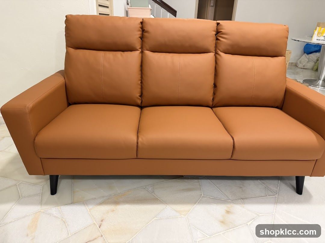 Brown Leather Sofa