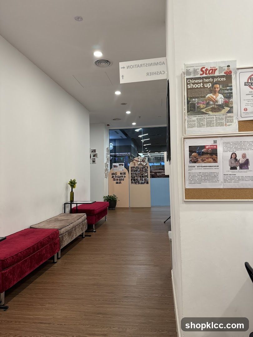 Waiting Area with News Clippings
