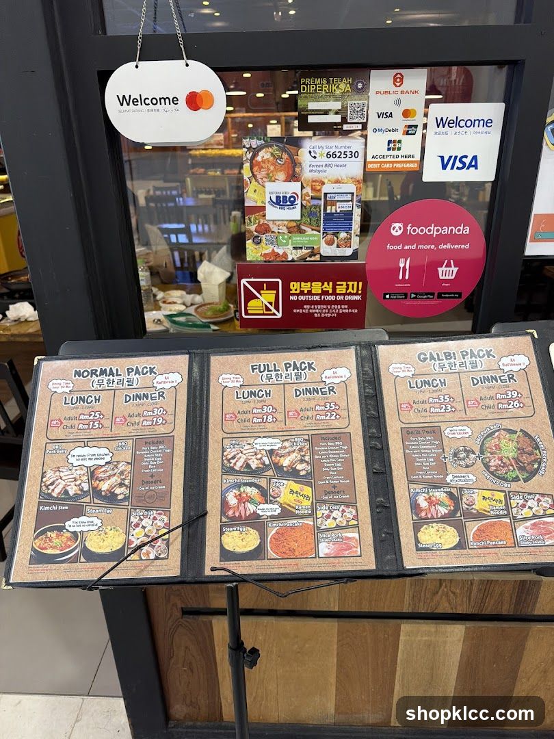 Korean BBQ House Menu