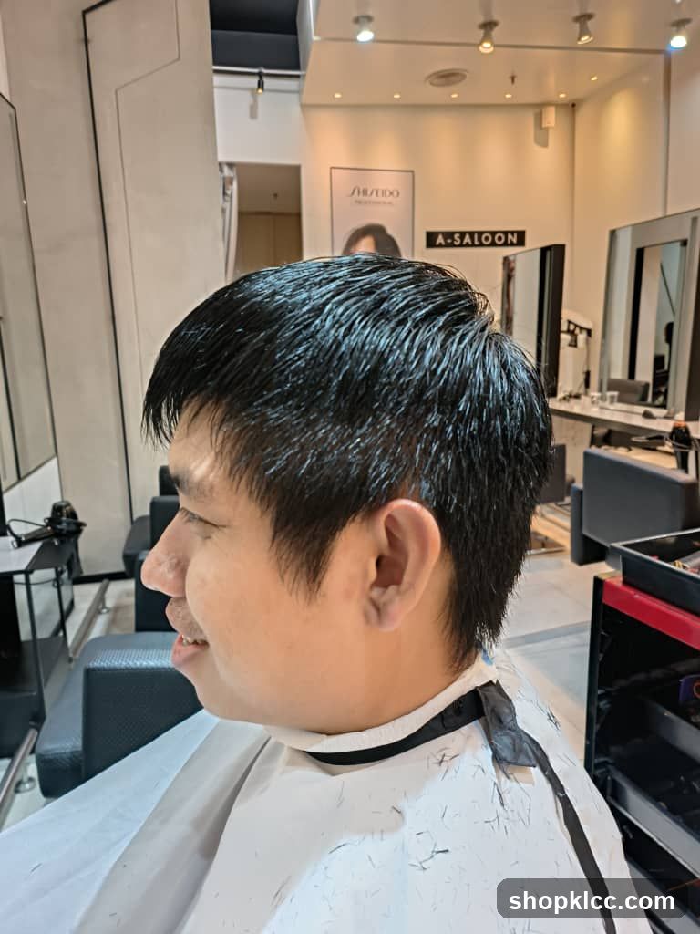 Man getting a haircut