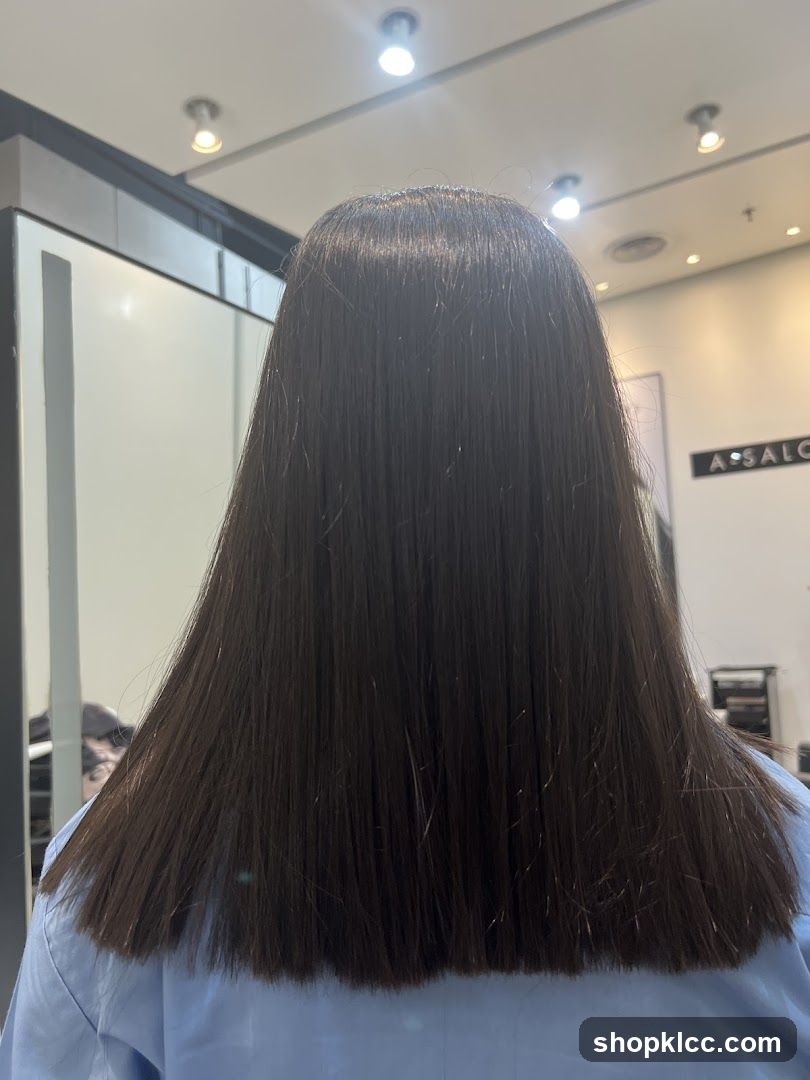 Salon Interior with Client's Hair