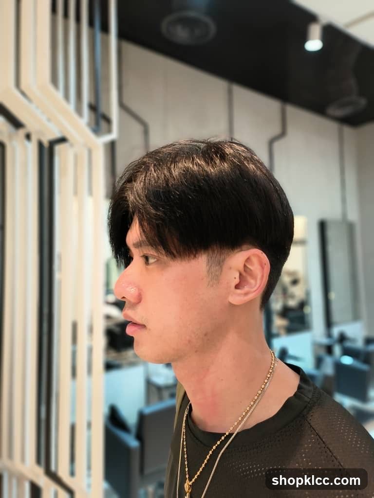 Man with a new haircut