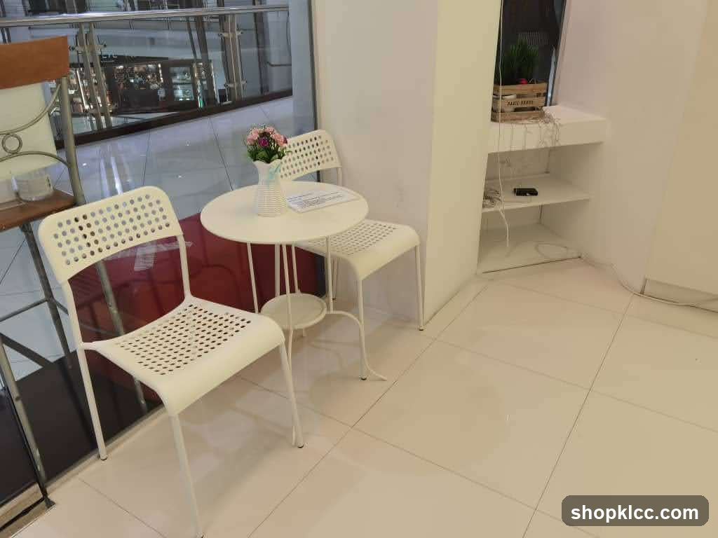 Small cafe table and chairs